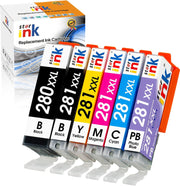 Starink Compatible Canon 280XXL 281XXL Ink Cartridges 6 Packs (Black, Cyan, Magenta, Yellow) | 280 Black 600 Pages, 281 Black 6,360 Pages, 281 Color 800 Pages