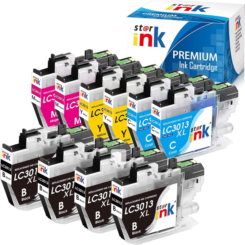Starink Compatible Brother LC3013 Ink Cartridges 10 Packs (Black, Cyan, Magenta, Yellow) | 400 Pages