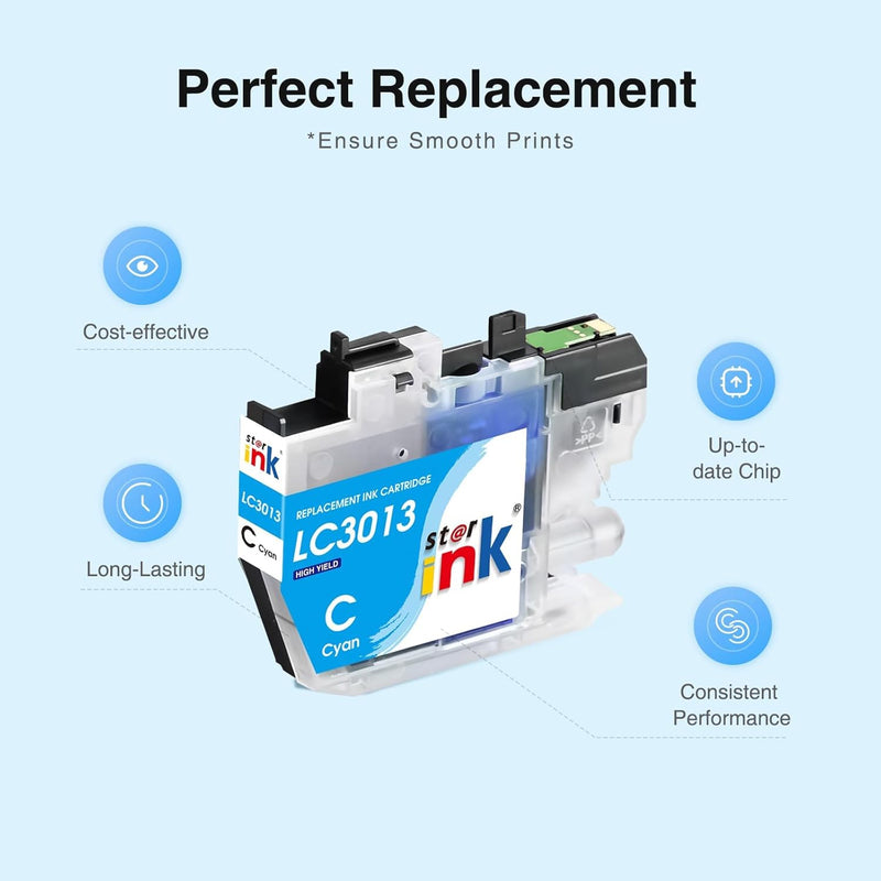 Starink Compatible Brother LC3013 Ink Cartridges 10 Packs (Black, Cyan, Magenta, Yellow) | 400 Pages