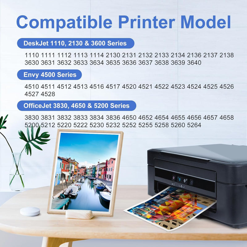 Starink Remanufactured HP 63XL Ink Cartridges 2 Packs (Black, Tri-color) | Black 480 Pages Color 300 Pages