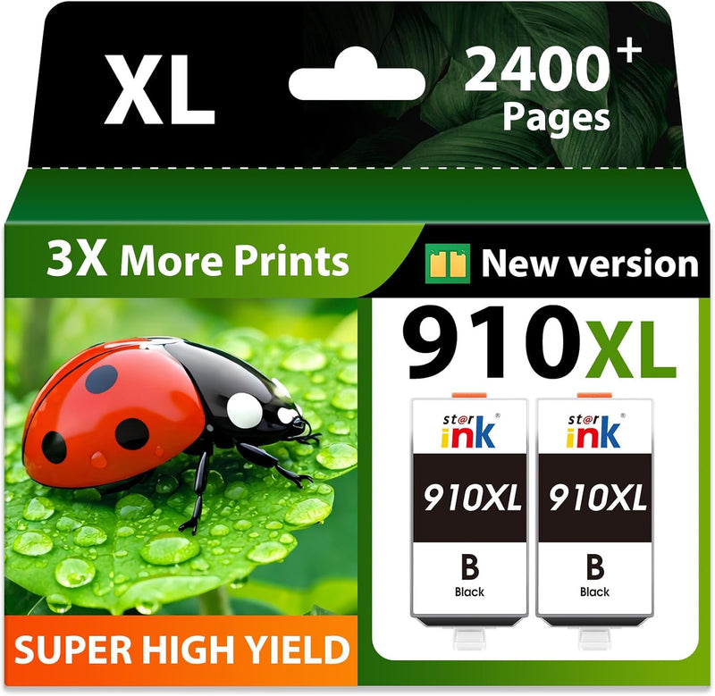 Starink Compatible HP 910XL Ink Cartridges 2 Packs (Black) | 825 Pages