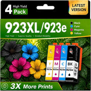 Starink Compatible HP 923e Ink Cartridges 4 Packs (Black, Cyan, Magenta, Yellow) | Black 1,500 Pages Color 1,100 Pages