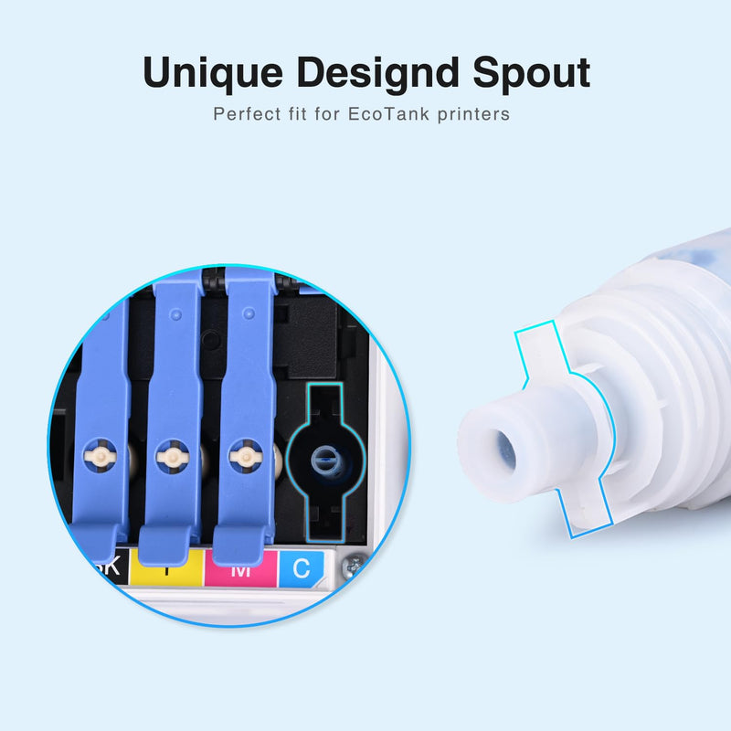 Compatible Epson 502 Black Ink Bottles (2 Pack, High Capacity)