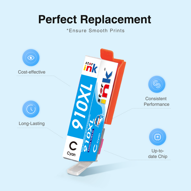 Compatible HP 910XL ink cartridges 4 pack (Black, Cyan, Magenta, Yellow)