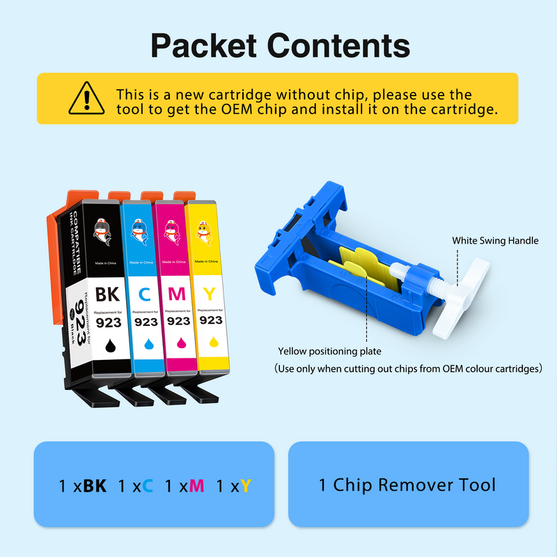 Compatible HP 923XL (Firmware Safe) Ink Cartridge Combo Pack