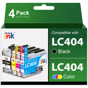 Starink compatible LC404XL ink cartridges 4 pack (Black, Cyan, Magenta, Yellow) for Brother printers